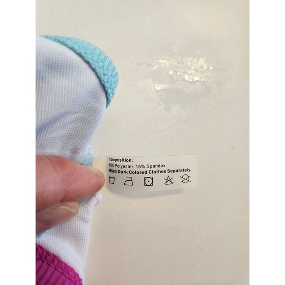 Zaful Womens Colorblock Bikini Set V-Neck & High Waist Bottoms Size 8-10 Sexy - Picture 9 of 9